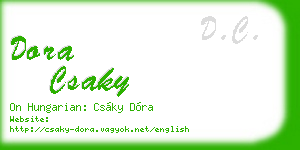 dora csaky business card