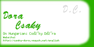 dora csaky business card